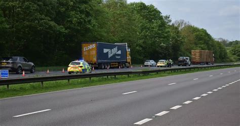 A1 Crash Between Lorry And Car Caused Road Closure Near Grantham