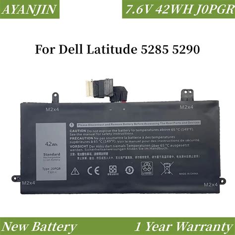 J0PGR 7 6V 42Wh Laptop Battery For Dell Latitude 5285 5290 T17G 1WND8