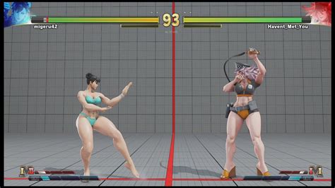 SF5 CE PC MODS POISON Vs CHUN LI BIKINI BAREFOOT STREET FIGHTER V