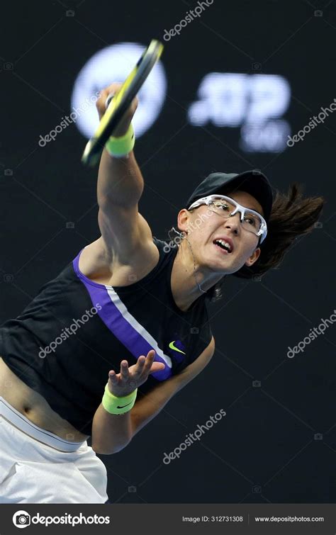 Chinese Professional Tennis Player Zheng Saisai Competes American ...