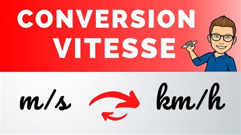 Conversion d une VITESSE m s km h Méthode YouTube