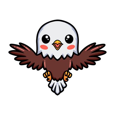 Cute little eagle cartoon flying 11719691 Vector Art at Vecteezy