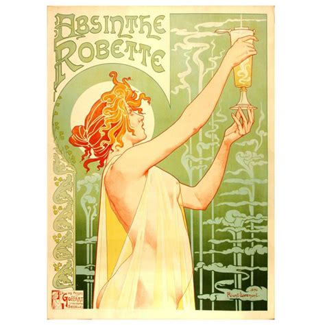 Original Art Nouveau Absinthe Poster By Privat Livemont From A Unique