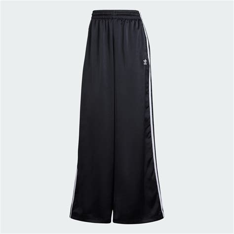 Adidas Satin Wide Leg Track Pants Black Adidas Uae