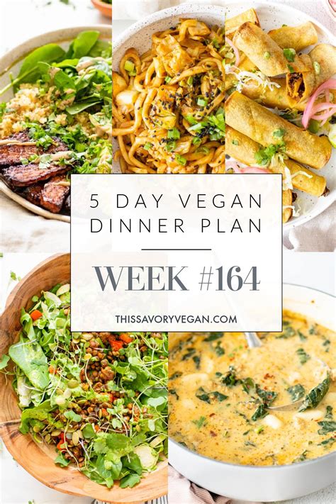 Weekly Vegan Dinner Plan 164 This Savory Vegan