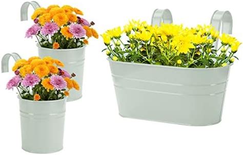 Amazon Akolafe Pack Rail Planter Inch Balcony Planters