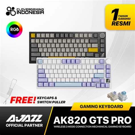 Promo Ajazz AK820 GTS Pro Wireless Gaming Mechanical Keyboard 75