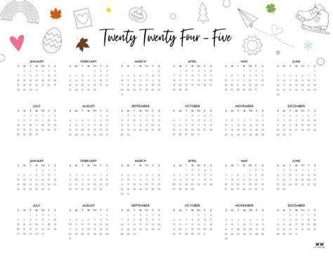 Two Year Calendars Free Printables Printabulk