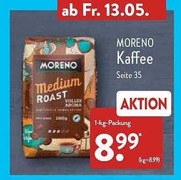 Moreno Kaffee Angebot Bei Aldi Nord Prospekte De