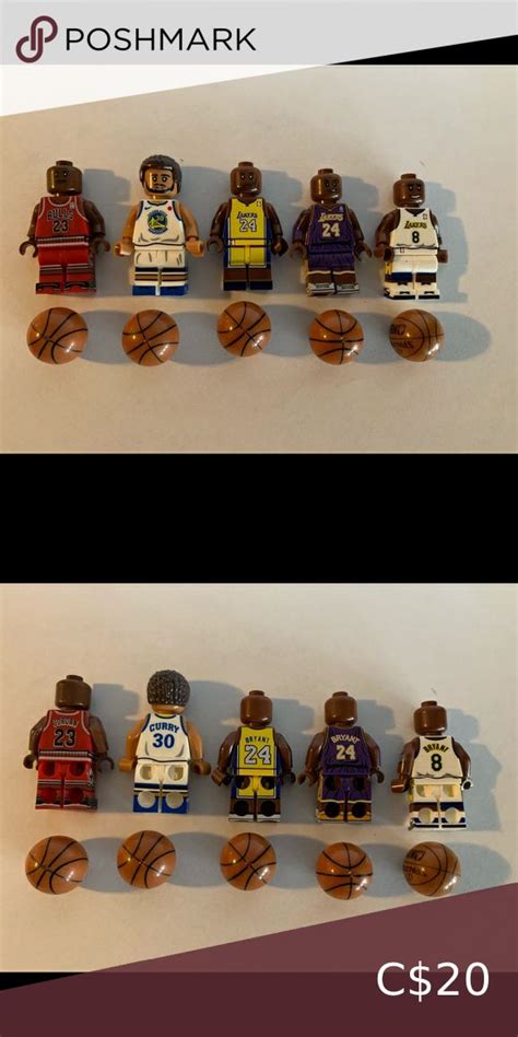 All 5 Kobe Bryant Basketball Lego Men MInifigures Legos, Kobe Bryant ...