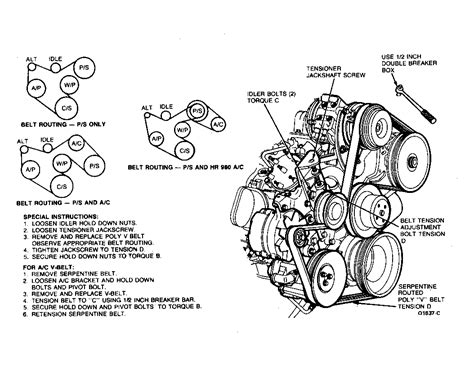 1992 Lincoln Town Car Serpentine Belt Diagram