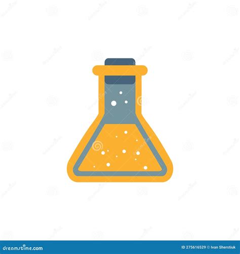 Vector Colored Chemical Flask Icon Stock Vector Illustration Of