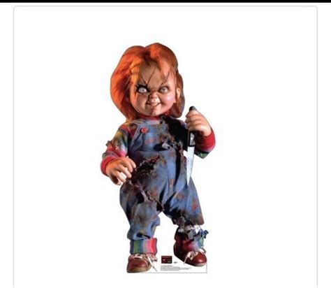 Chucky Doll With Knife Cardboard Cutout Free Ship Etsy