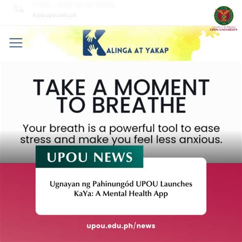 Ugnayan ng Pahinungód UPOU Launches KaYa A Mental Health App