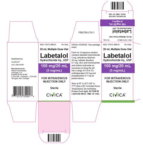 Labetalol - FDA prescribing information, side effects and uses