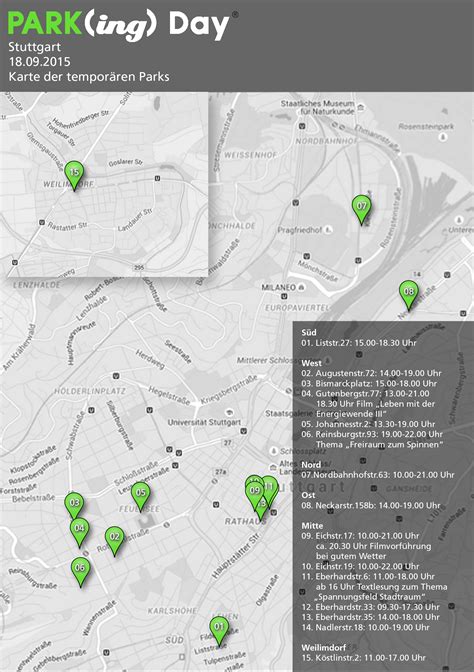 Übersicht der Parks in Stuttgart - Park(ing) Day - Stuttgart