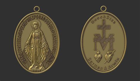 Virgen Milagrosa Miraculous Medal D Model D Printable Cgtrader Hot Sex Picture