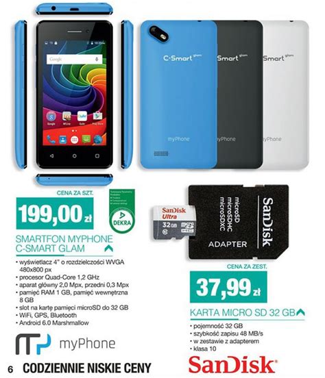 Smartfon Myphone C Smart Glam W Biedronce Za Z