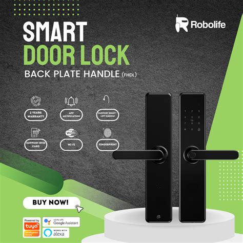 Robolife Smart Door Lock Handle Rfidfinger Print