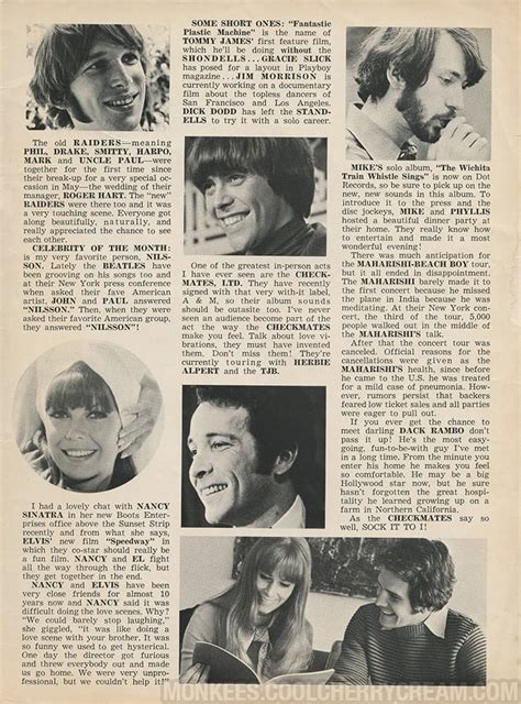 Meow Tiger Beat August 1968 Sunshine Factory Monkees Fan Site