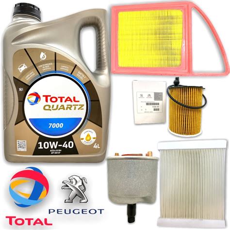 Kit 4 Filtros Aceite Total 7000 Peugeot Partner 1 6 Hdi 8v LS PALERMO