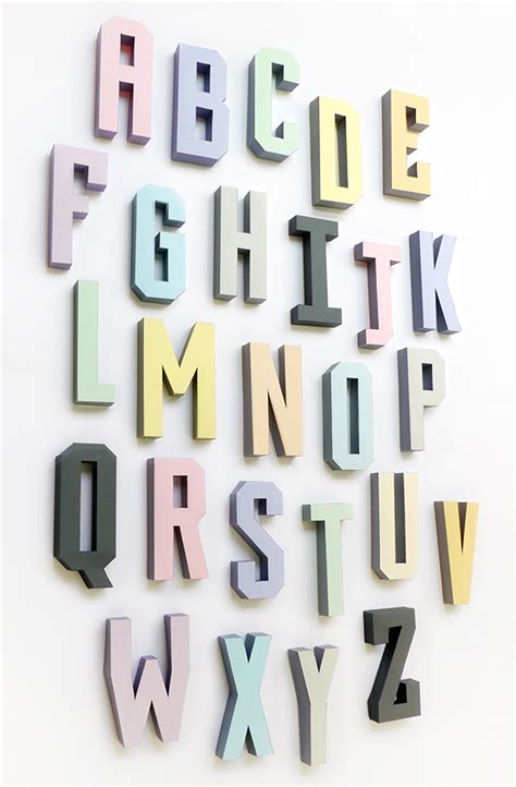 3d Alphabet Templates Papercraft Paperized Crafts