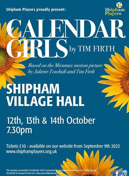 Calendar Girls Tickets - Shipham Players