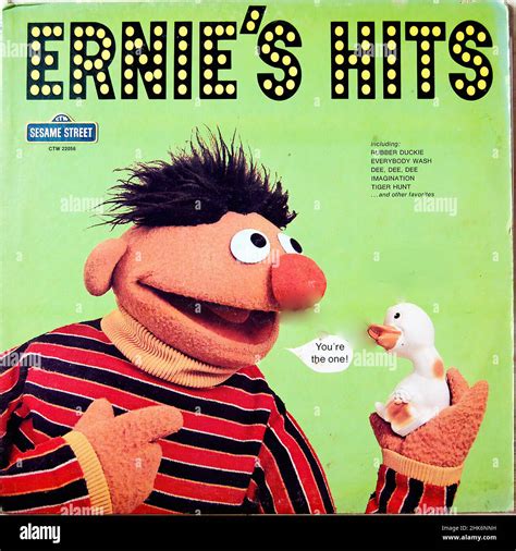 Vintage Vinyl Record Cover Childrens Sesame Street Ernies Hits