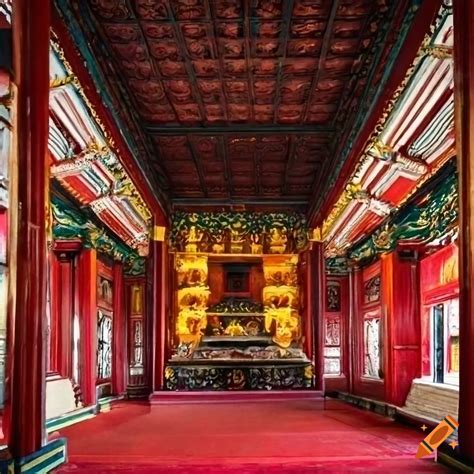 Interior Of An Ancient Chinese Temple On Craiyon