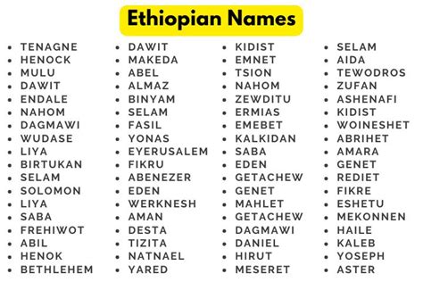 125+ Delightful Ethiopian Names That Are Good Luck Charms