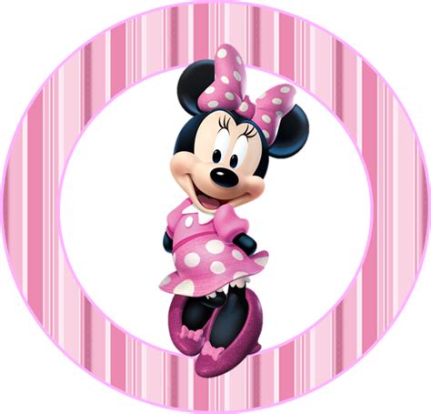 Download Minnie In Pink Party Toppers Or Free Printable Candy Minnie