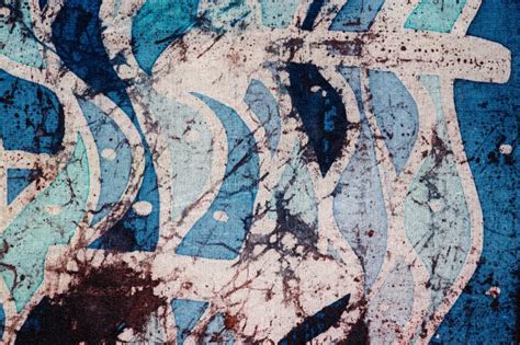 Waves And Arrows Hot Batik Background Texture Handmade On Silk Abstract Surrealism Art Obraz
