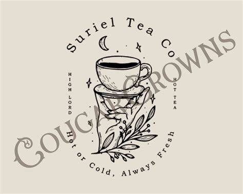 Suriel Tea Co Svg Hot Or Cold Tea Png Acotar Velaris Png Etsy