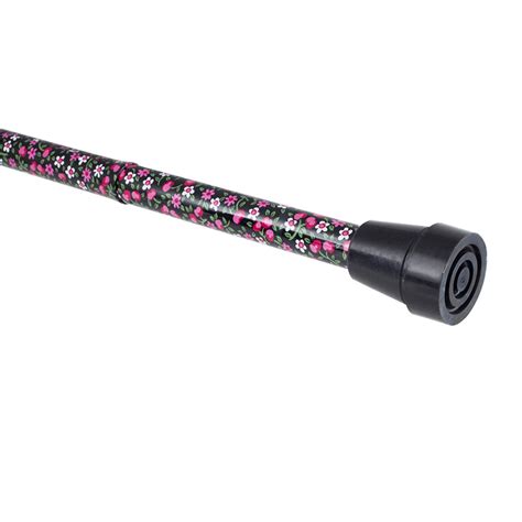 Orthopaedic Black Floral Walking Cane Walkingsticks Co Uk