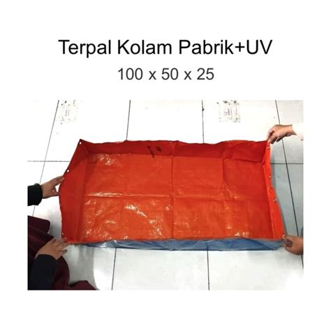 Jual Terpal Kolam Ikan Pabrik UV 100x50x25 Budidaya Lele Nila Gurame