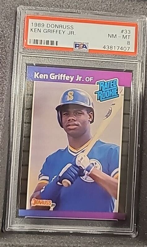 Ken Griffey Jr Donruss Rated Rookie Rc Psa Hof Seattle