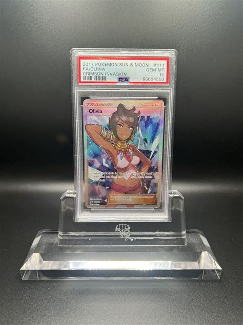 Psa Olivia Gem Mint Full Art Trainer Pokemon Card Crimson