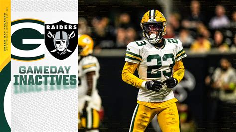 Cb Jaire Alexander Active Rb Aaron Jones Out Monday Night Packers