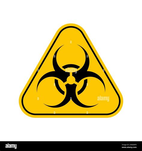 Biohazard Symbol Sign Of Biological Threat Alert Yellow Triangle