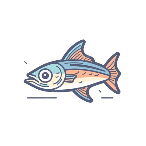 Icono De Pescado Png Ilustraci N De L Nea Vectorial Barracuda Icono