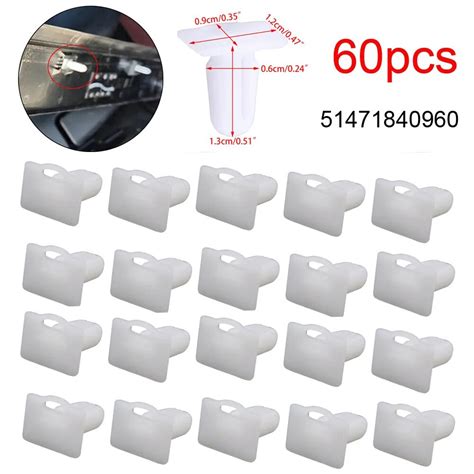 ☍60pcs Car Door Sill Kick Plate Strip Clip Fastener 51471840960 For Bmw E30 E32 E34 E36 E38 E39