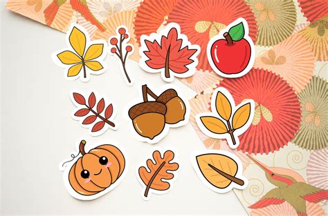 Autumn Sticker Pack Diecut Stickers Fall Stickers Autumn Etsy Australia