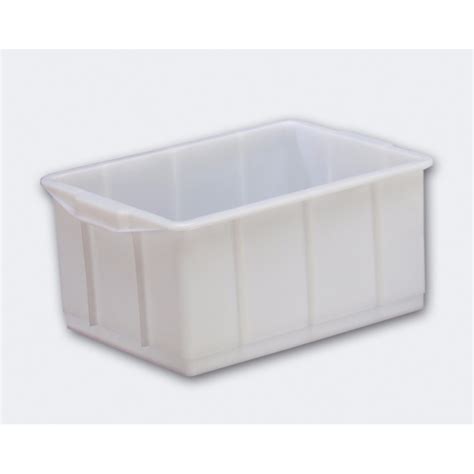 Caja Industrial Blanca Apilable De 20 Litros Para Uso Alimentario DENOX