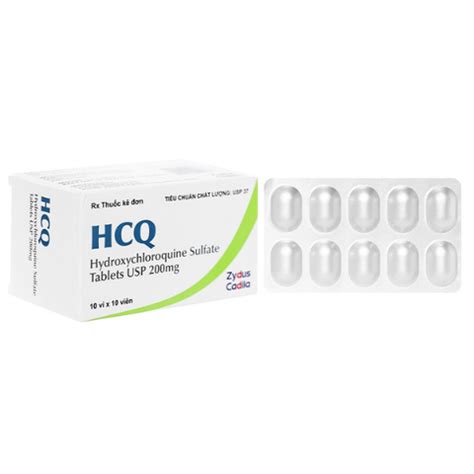 HCQ 200mg trị nhiễm khuẩn 10 vỉ x 10 viên có tốt không Gía bao nhiê