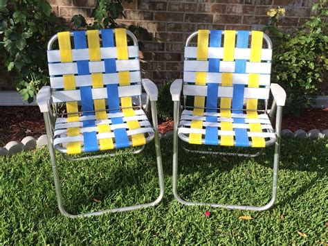 Vintage Mid-Century Aluminum Lawn Chairs NEW WEBBING – Haute Juice