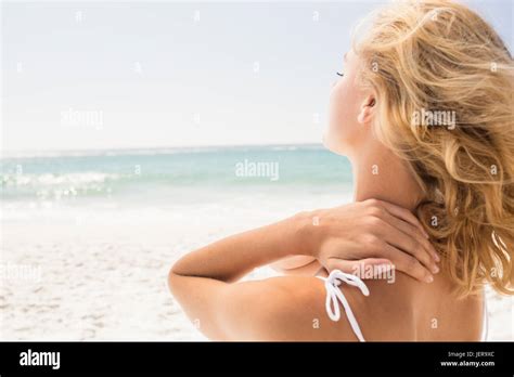 Beautiful Smiling Blonde Woman Stock Photo Alamy