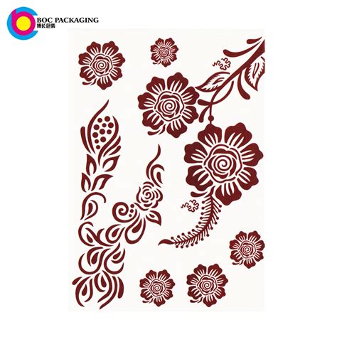 Custom Made Floral Henna Mehndi Temporary Tattoo Sticker Buy Mehndi