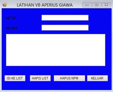 Membuat Tabel Pada Listview Dan Megisi Data Ilmu Program