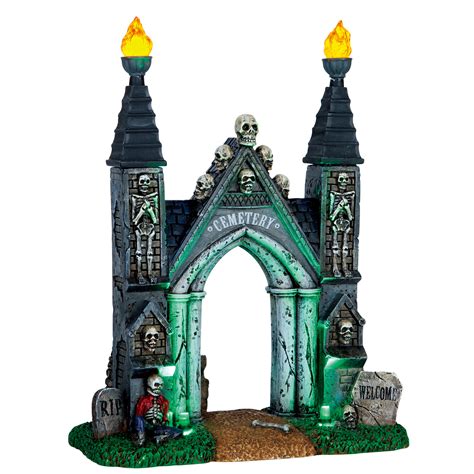 Lemax Spooky Town Collection Halloween Village Accessory Cemetery Gate