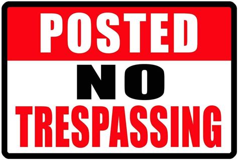 Aluminum Tin Sign Metal Sign Wall Decor Posted No Trespassing Sign